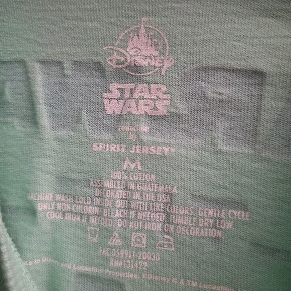 Star Wars Mandalorian Spirit Jersey Medium Green Disney Resort Long Sleeve Grogu - Picture 3 of 3